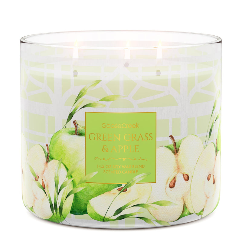 Green Grass & Apple 3-Wick Candle (S4HFH)